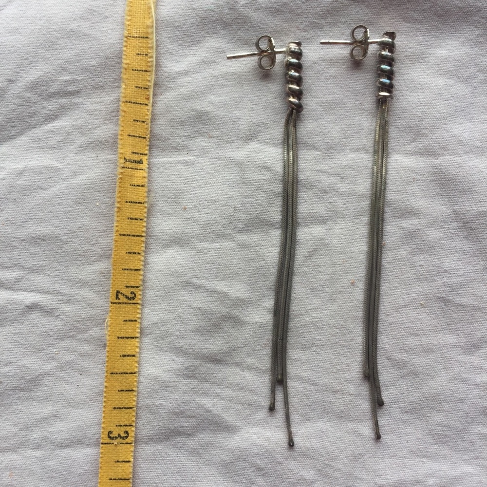 Silver earrings - Picture 2 of 2